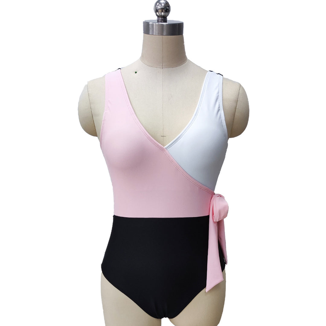 Women Elegant Wrap Swimsuit with Asymmetric Cut Mune Fashion
