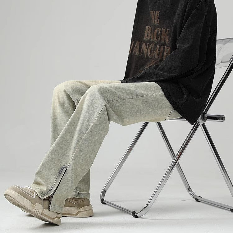 Men Comfortable and Casual Loose Fit Jeans Mune Fashion
