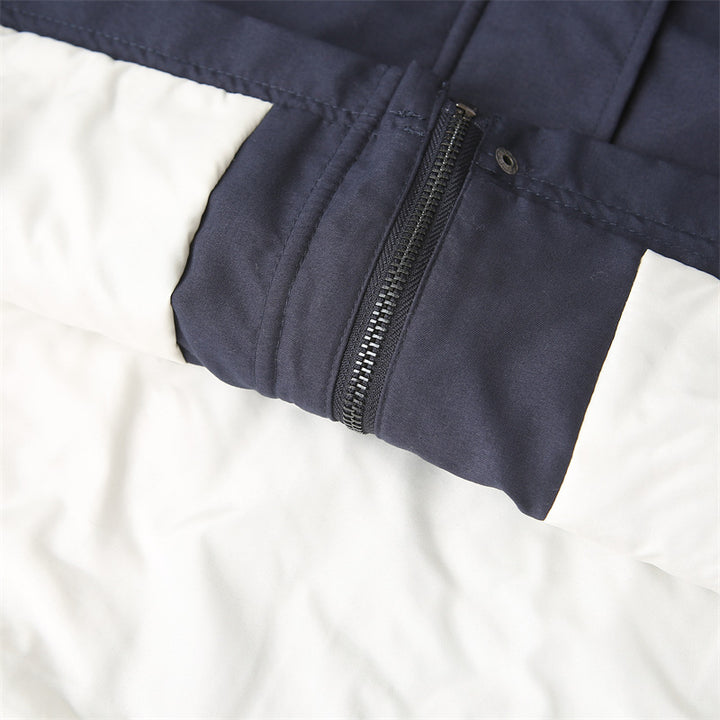 Women's short jacket with cord collar, concealed front placket and large patch pockets Mune Fashion