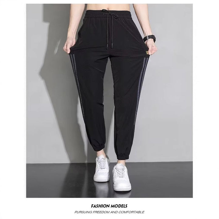 Women's Sporty Training Pants with Side Stripes Mune Fashion
