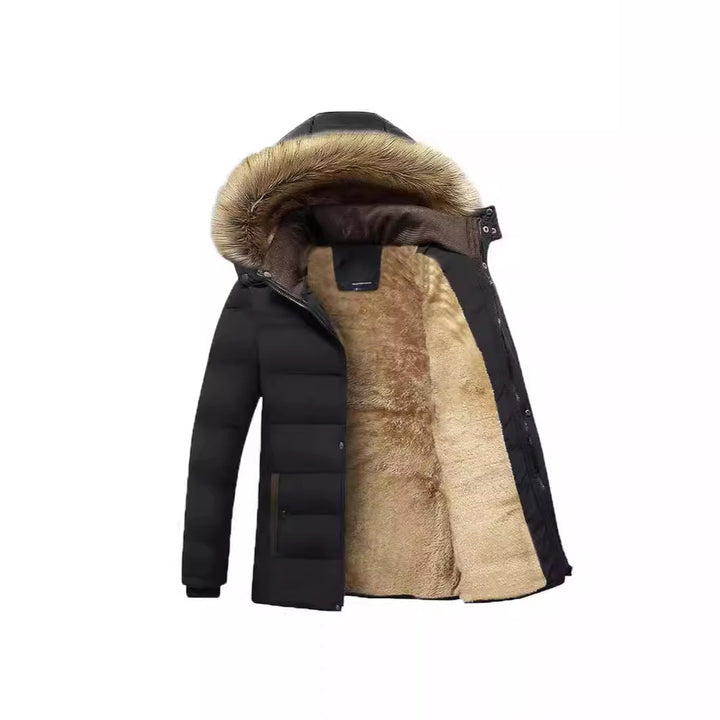 Men's Thermal Parka with cozy faux fur lining and removable hood Mune Fashion