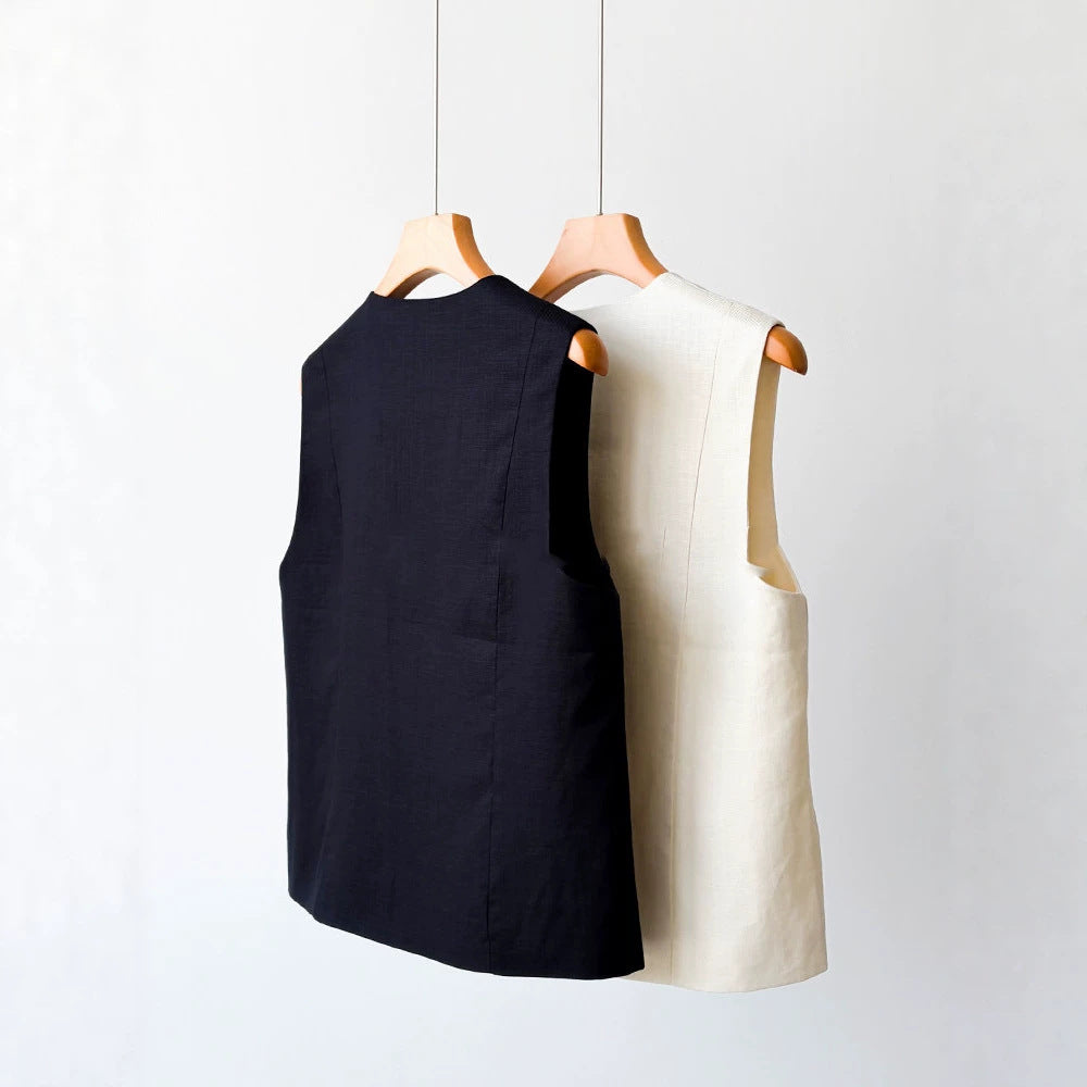 Women's Trendy Linen Vest Mune Fashion