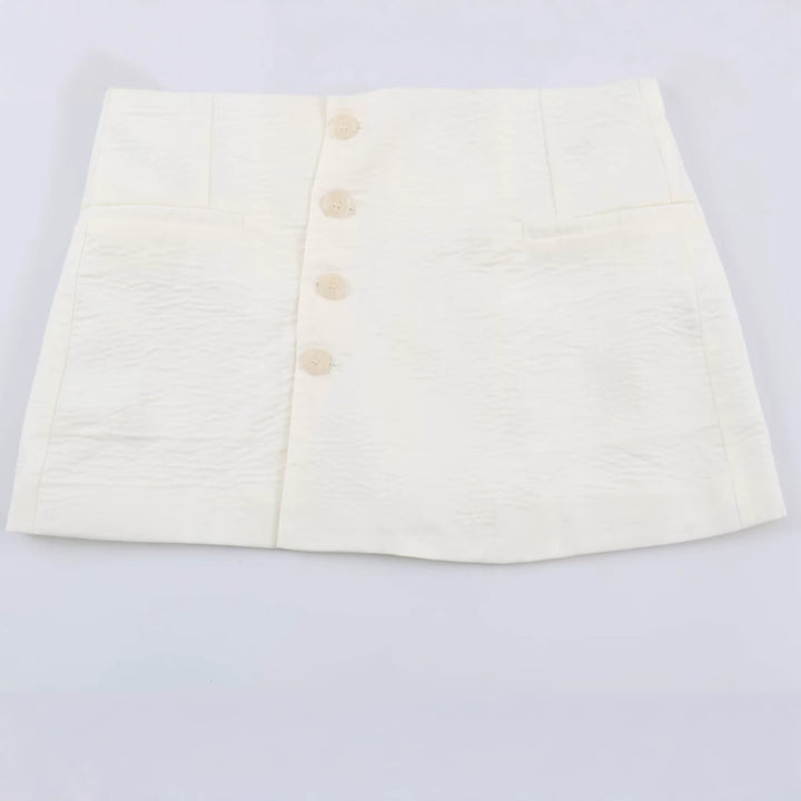 Women's longline jacket with stand-up collar and asymmetric button placket Mune Fashion