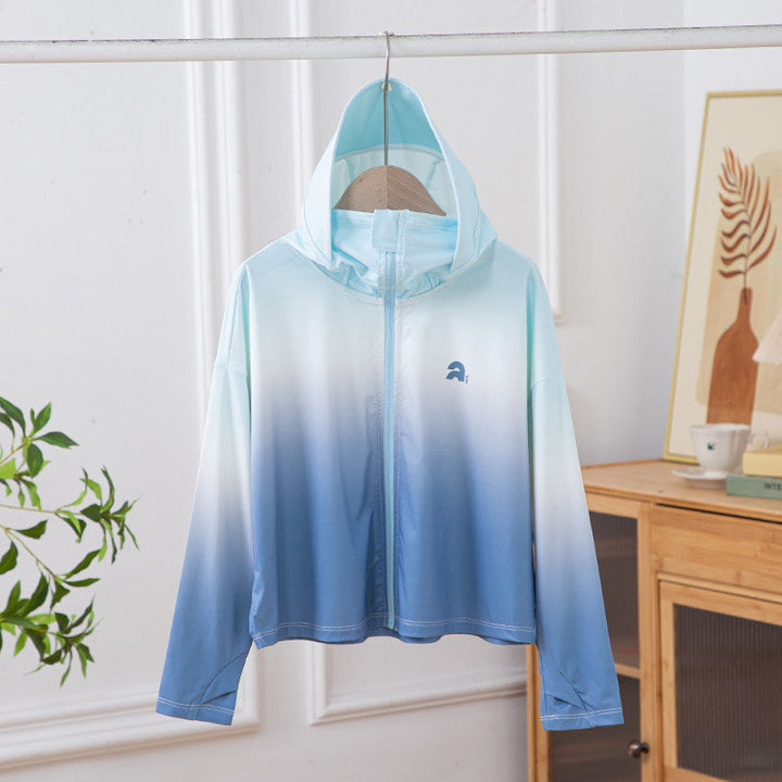Women's lightweight hoodie jacket with UV protection, quick-drying sports jacket with zipper Mune Fashion