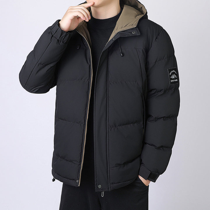 Men's hooded padded jacket with thermal lining and adjustable hem Mune Fashion