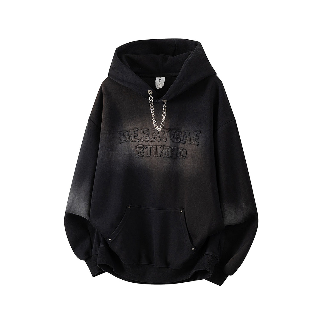 Unisex Oversize Hoodie with handwritten graphic print, kangaroo pocket & ribbed hem Mune Fashion
