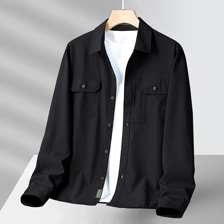 Men's structured overshirt made from breathable ripstop with two flap chest pockets Mune Fashion