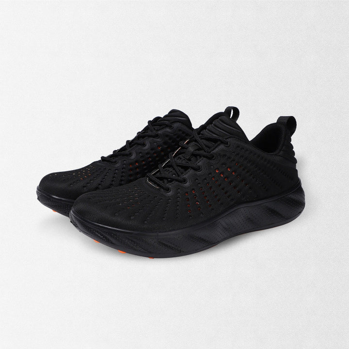 Women's Breathable Running Sneakers with Perforated Knitted Upper Material and Cushioned Platform Sole Mune Fashion