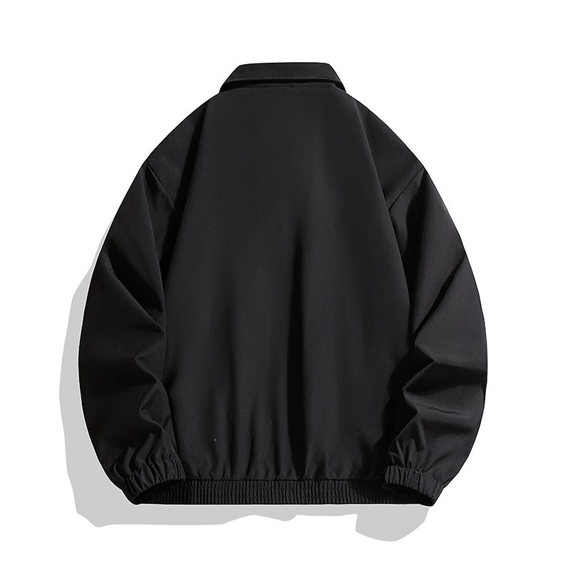 Men's sporty-urban oversize bomber jacket with ribbed hem, snap button placket & shoulder stripes Mune Fashion