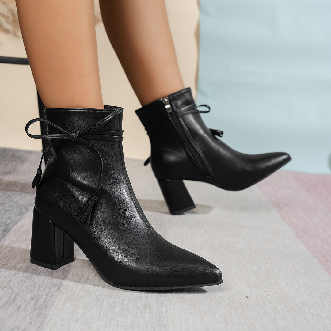 Ladies Fashion Short Ankle Boots Mune Fashion