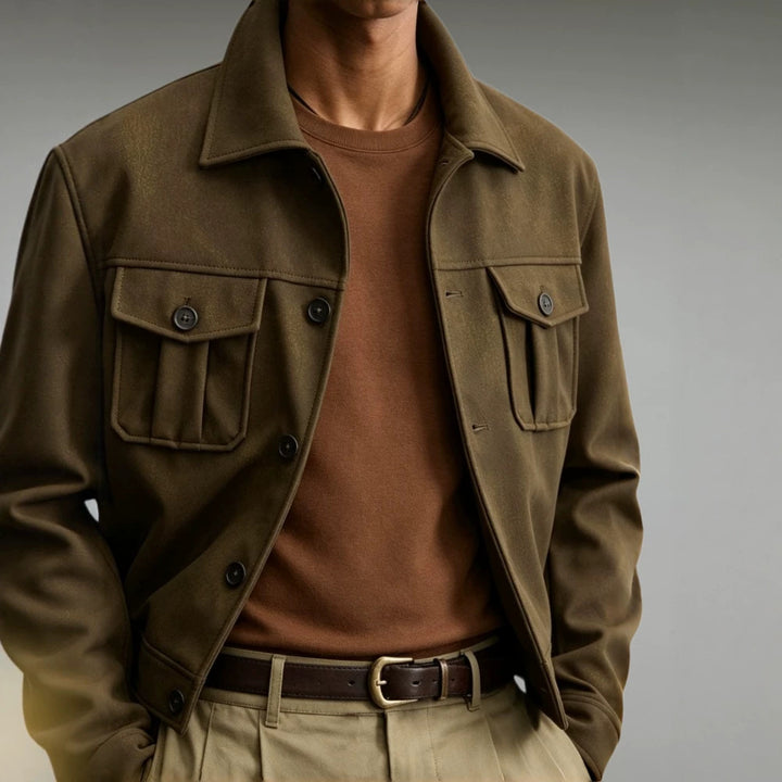 Men's Fashion Short Jacket with Large Pockets