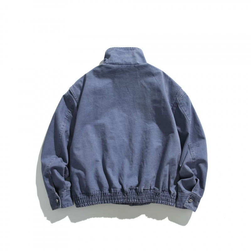 Unisex Boxy-Field Jacket in vintage canvas look with stand-up collar, flap pockets, and elastic hem Mune Fashion