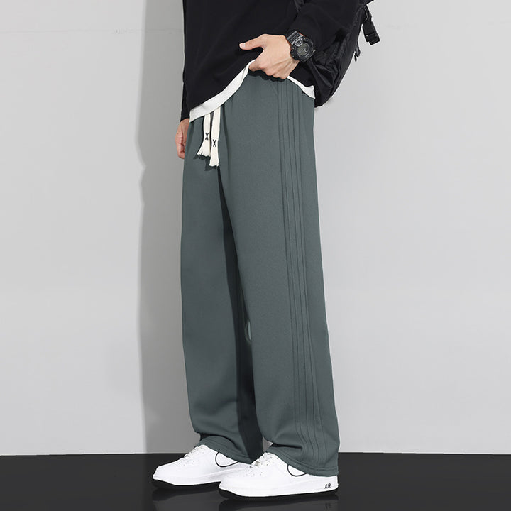 Men's loose-fitting lounge joggers with cotton fleece lining and adjustable drawstring Mune Fashion