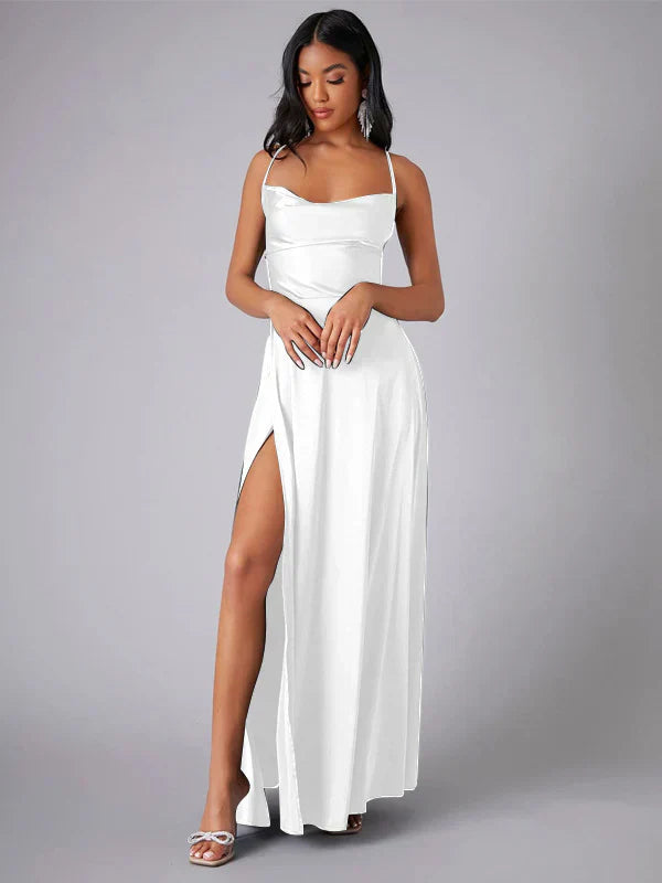 Mune Fashion | Silk Maxi Dress with Braided Back Dress Yourself for Formal Occasions Lucette