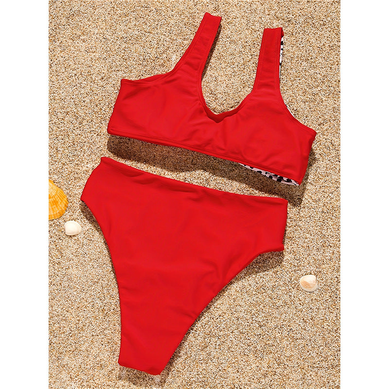 Women's High-Cut Bikini with Asymmetric Design Mune Fashion