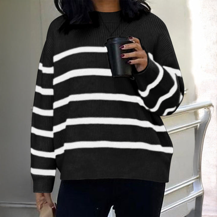 Women’s oversized Mohair knit sweater with wide Carmen boat neckline and fluffy texture Mune Fashion