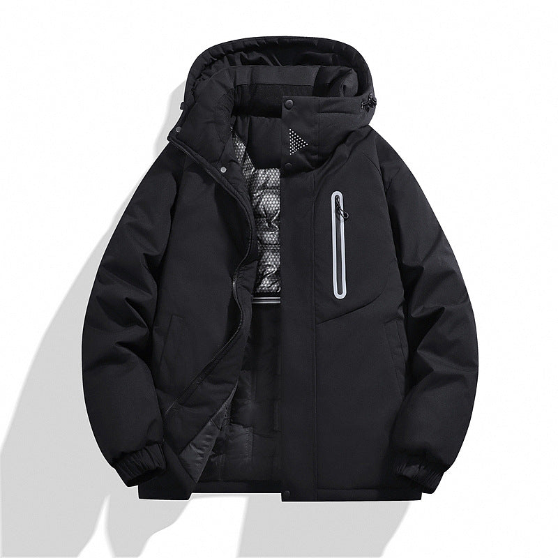 Men's Padded Hooded Winter Jacket with Water-Repellent Membrane and Welded Chest Pocket Mune Fashion