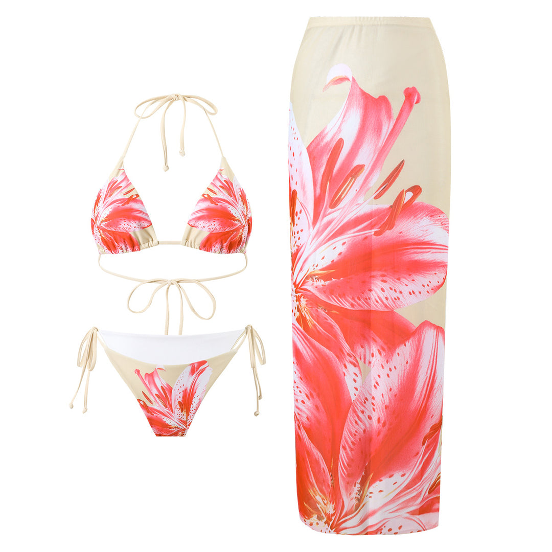 Women's bikini set with elegant beach skirt Mune Fashion
