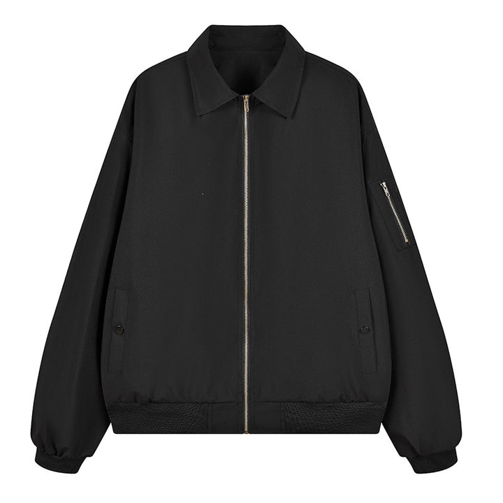 Men's Lightweight Oversized Transitional Bomber Jacket with Arm Pocket & Elastic Hem Mune Fashion