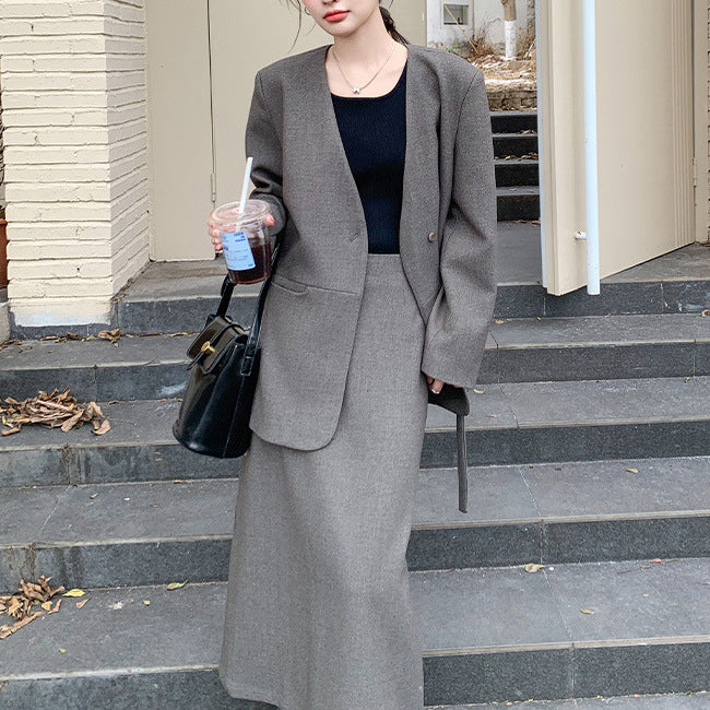 Women Elegant Oversized Blazer with Pockets Mune Fashion