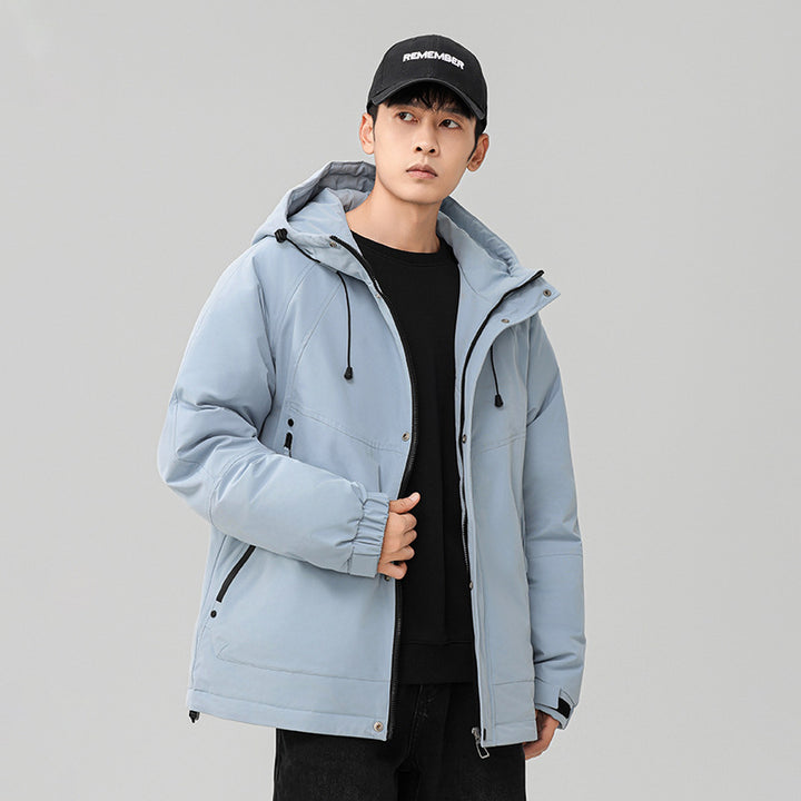 Men's Technical Winter Jacket with Adjustable Hood Collar Mune Fashion