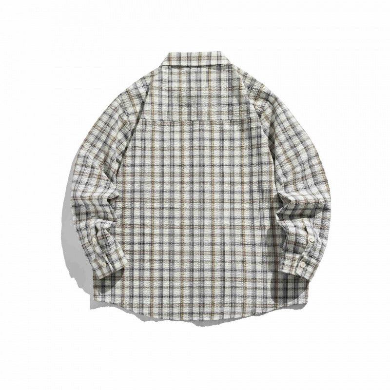 Unisex Checkered Overshirt made of lightweight Flannel in Relaxed-Boxy-Fit with chest patch pocket Mune Fashion