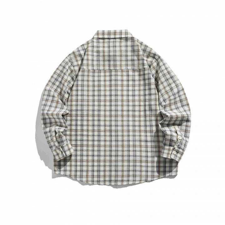 Unisex Checkered Overshirt made of lightweight Flannel in Relaxed-Boxy-Fit with chest patch pocket Mune Fashion