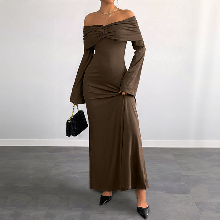 Women's Elegant Off-Shoulder Maxi Dress Mune Fashion