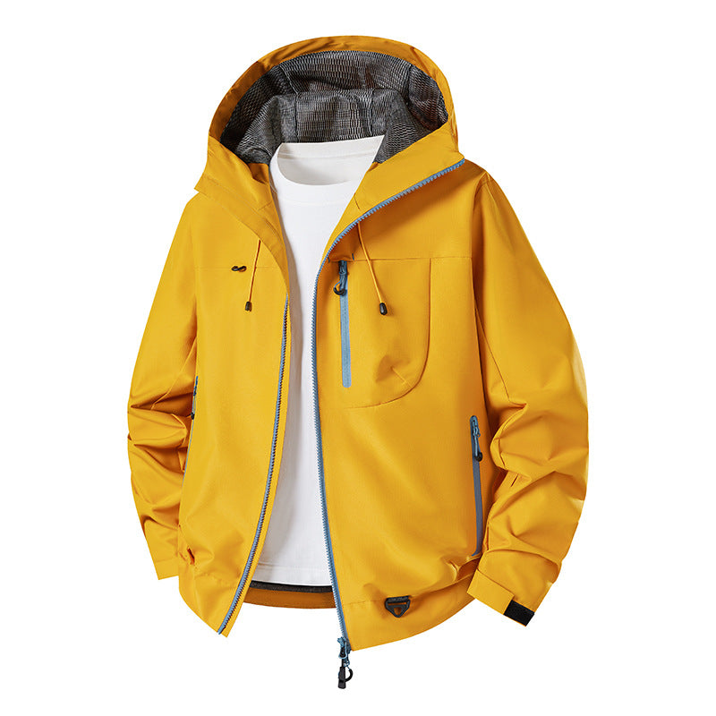 Men's Technical Softshell Hoodie Jacket with Water-Repellent Membrane and Mesh Lining Mune Fashion