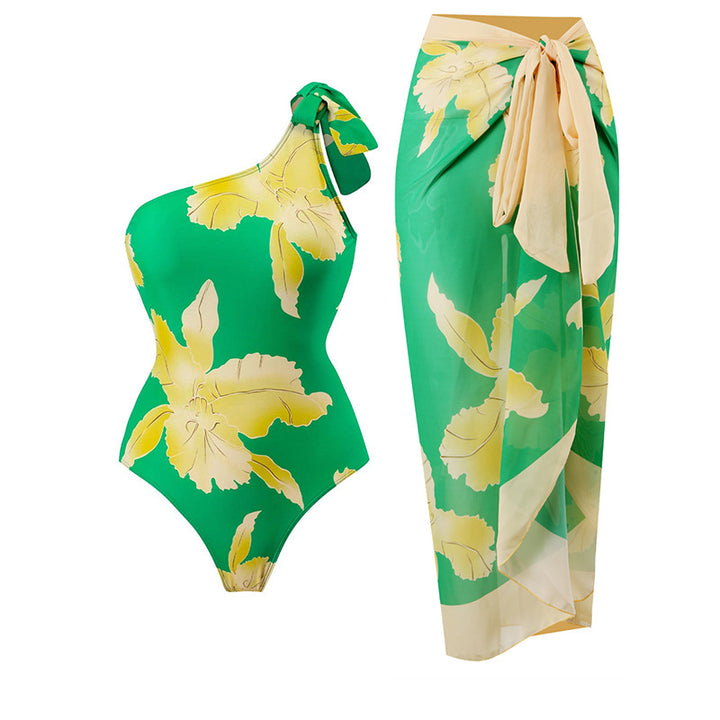Women’s bikini set with asymmetric top and elegant wrap skirt Mune Fashion