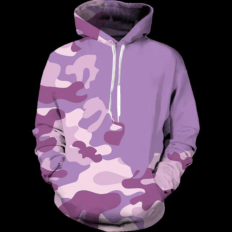 Women Casual Hoodie with Camouflage Design Mune Fashion