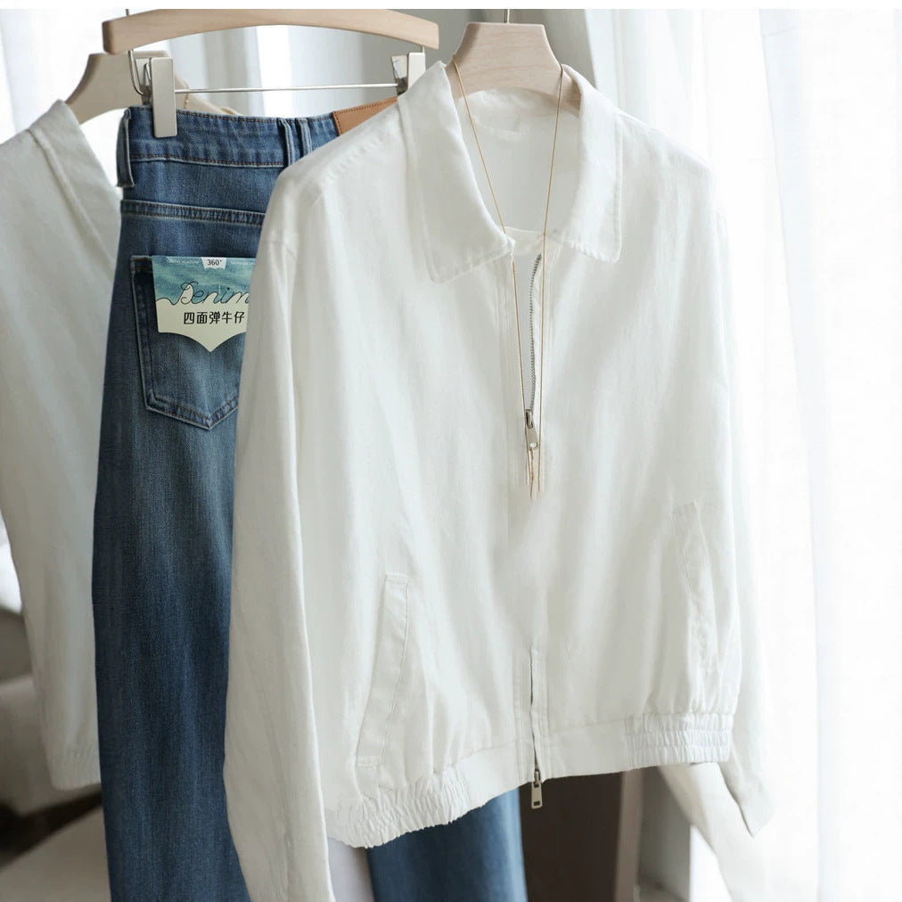 Women's Fashionable Transitional Jacket with Zipper Mune Fashion