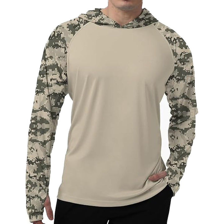 Men's sporty hoodie with abstract print