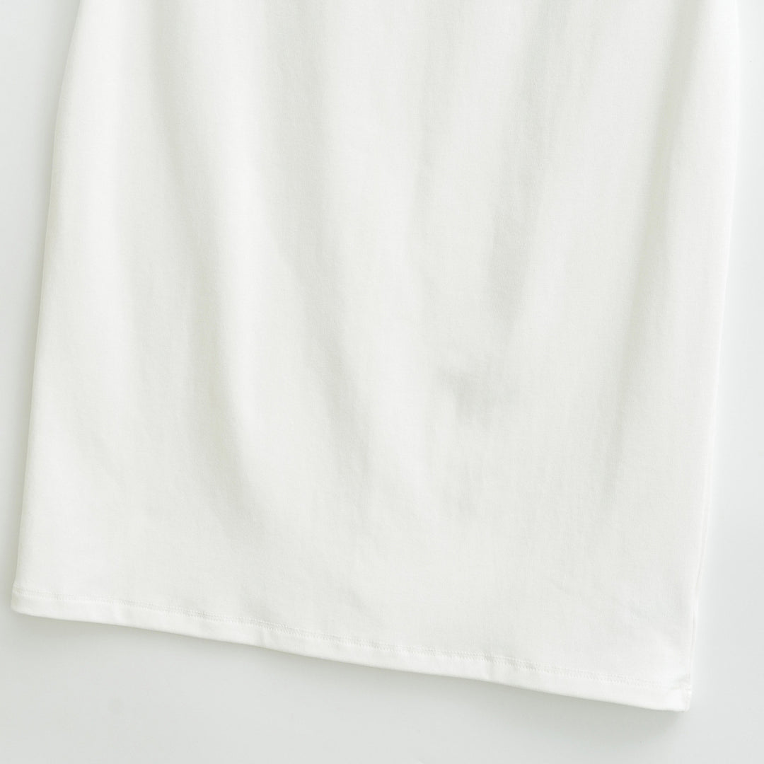 Ladies' Fitted Midi Skirt made of Fine Knitwear with Elastic Waistband Mune Fashion