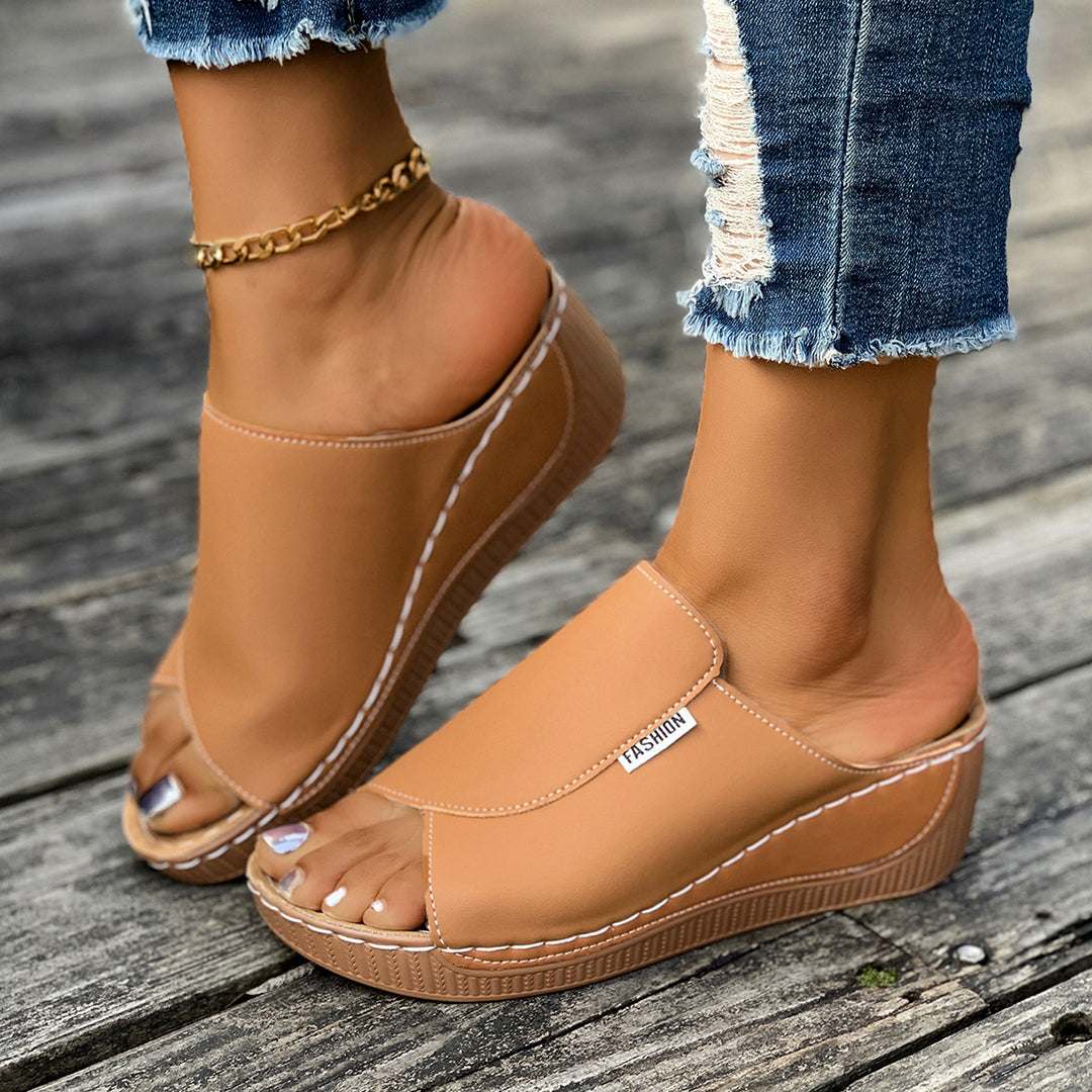 Women's o Slip-On Wedge Mules with ergonomic memory footbed and lightly profiled outsole Mune Fashion