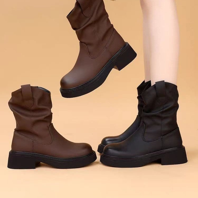 Women Stylish Ankle Boots Mune Fashion