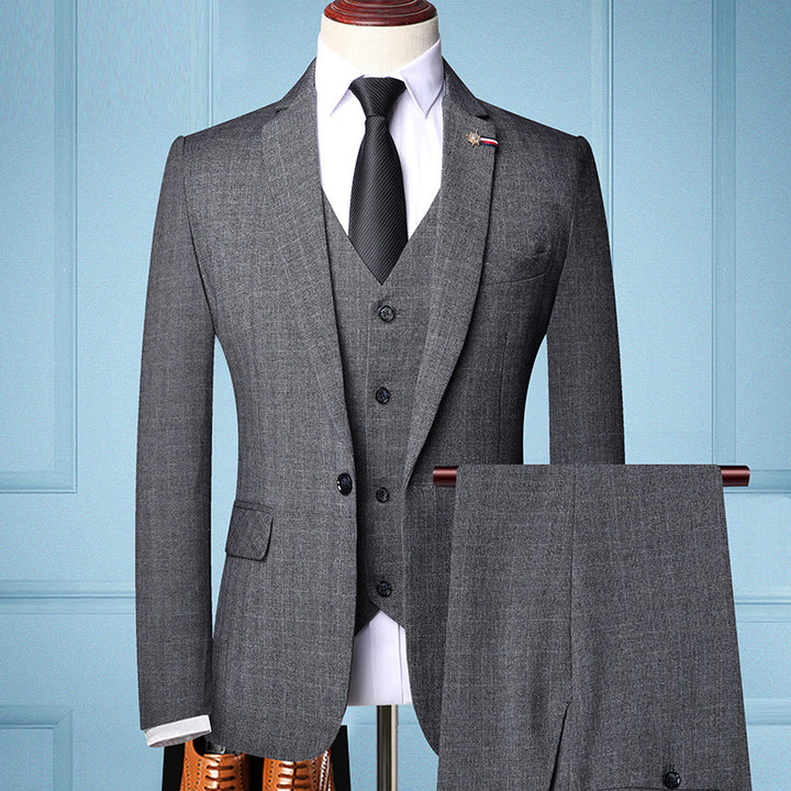 Men's Three-Piece Suit with Vest and Slim Fit Mune Fashion