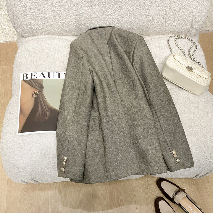 Women Elegant Double-Breasted Blazer Mune Fashion