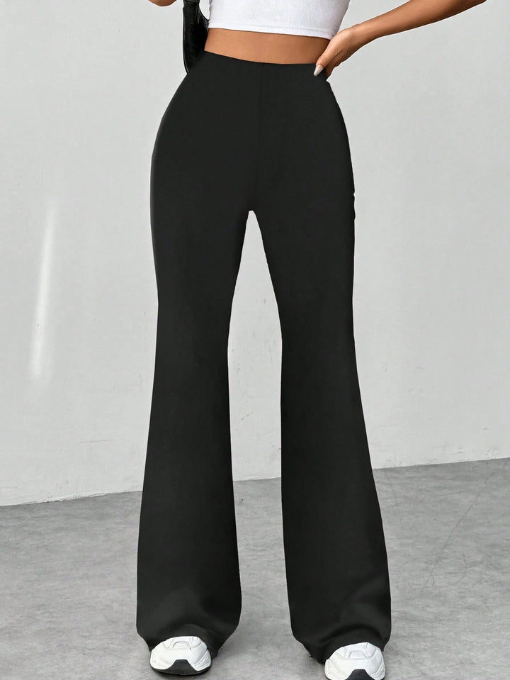 Ladies' Stretch Flared Pants with High Waist and Wide Leg Mune Fashion