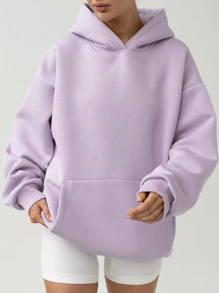 Women's oversized hoodie with kangaroo pocket and dropped-shoulder cut Mune Fashion