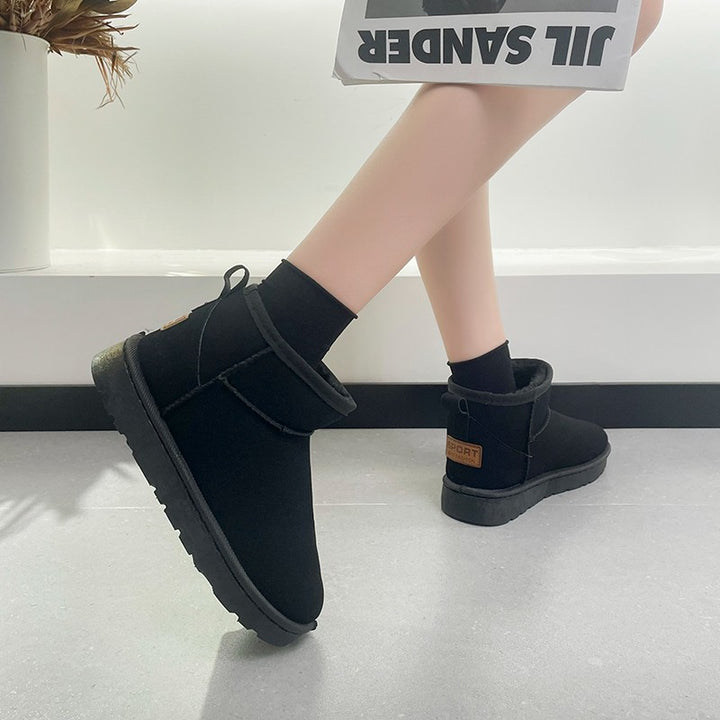 Ladies Insulated Short Boots with Teddy Lining, Slip-On Design and Structured Rubber Sole Mune Fashion