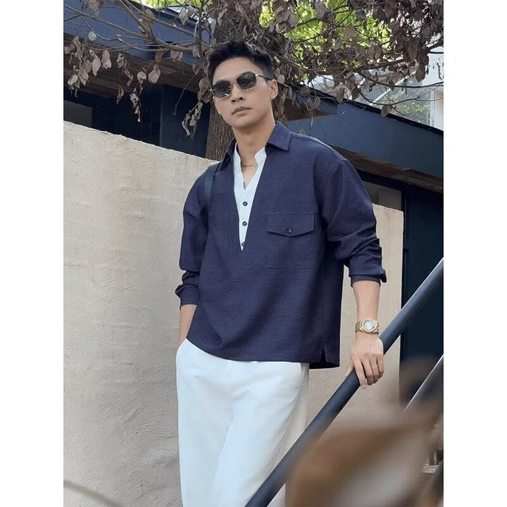 Men Elegant Casual Shirt Mune Fashion