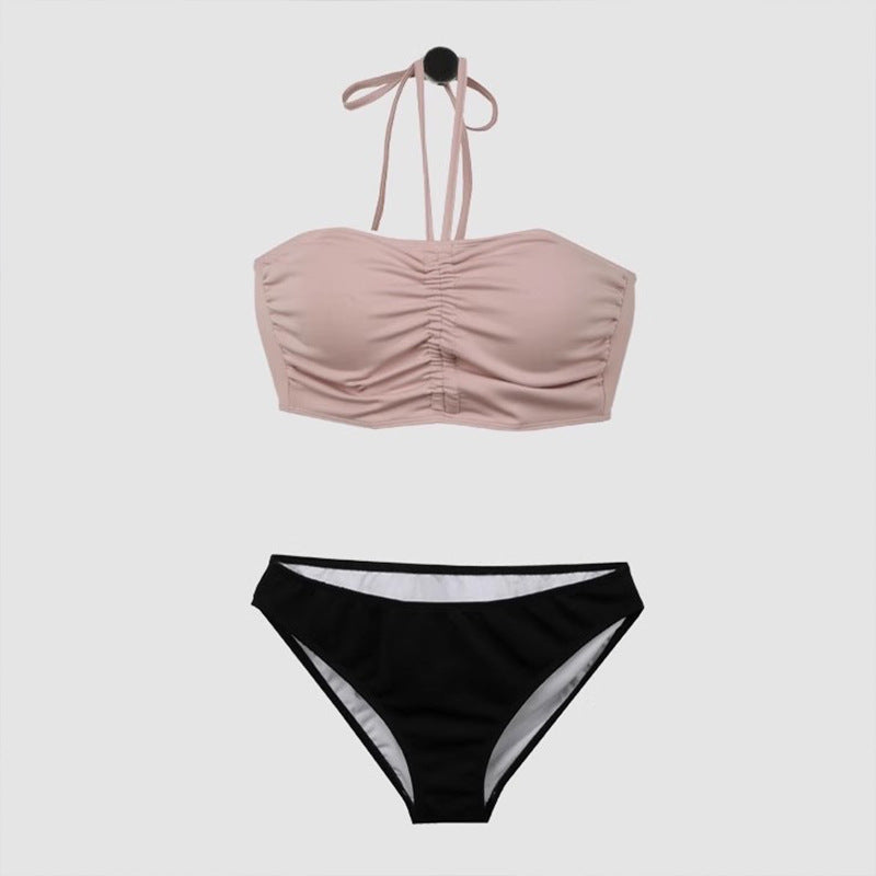 Women Bikini Set with gathered top and high-waisted bottom Mune Fashion
