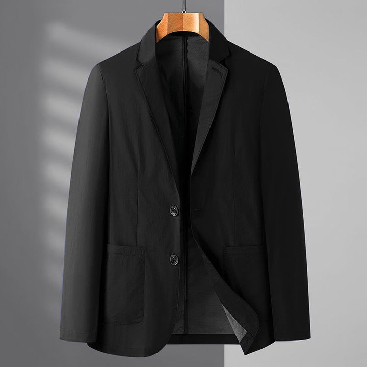Men's lightweight unstructured city blazer made of breathable functional fabric with patch pockets Mune Fashion