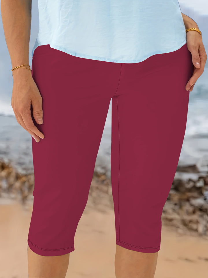 Ladies' Capri Biker Shorts with High Waist and Supportive Compression Mune Fashion