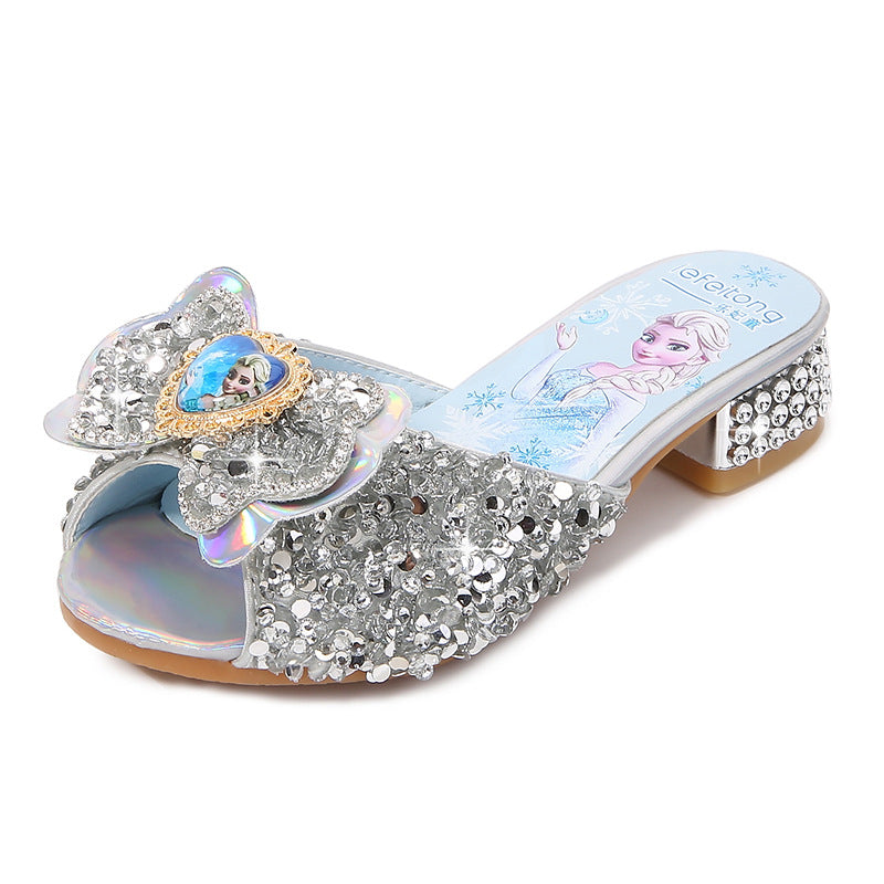 Ladies Glittering Slippers Mune Fashion