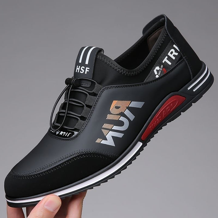 Men's Slip-On Sneaker with Elastic Quick-Lace and Neoprene Comfort Collar Mune Fashion