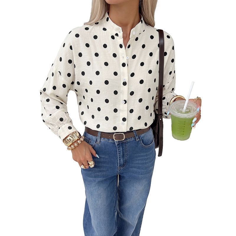 Ladies Elegant Blouse with Dots Mune Fashion