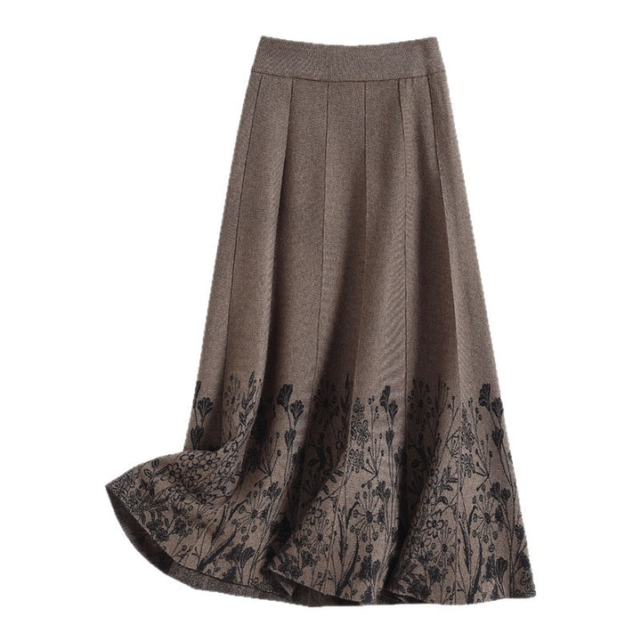 Ladies Elegant Maxi Skirt with Floral Pattern Mune Fashion