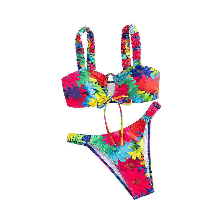 Women Colorful Flowering Bikini Mune Fashion